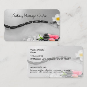 Trendige Massage Runde Ecke Business Cards Visitenkarte