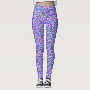 Trendige Meerjungfrauenschwanz-Lila-Fischschuppen- Leggings