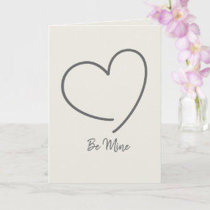 Trendige minimalistische Liebe Herz Moderner Valen Karte
