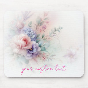 Trendige moderne elegante Wasserfarben-Blumenmaler Mousepad