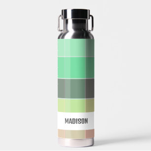 Trendige moderne personalisierte Karos Trinkflasche
