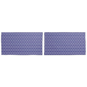 Trendige moderne Schick Blaue Violette und weiße B Kissenbezug