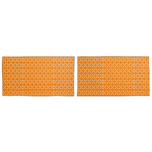 Trendige moderne schicke orange und weiße Blumen Kissenbezug