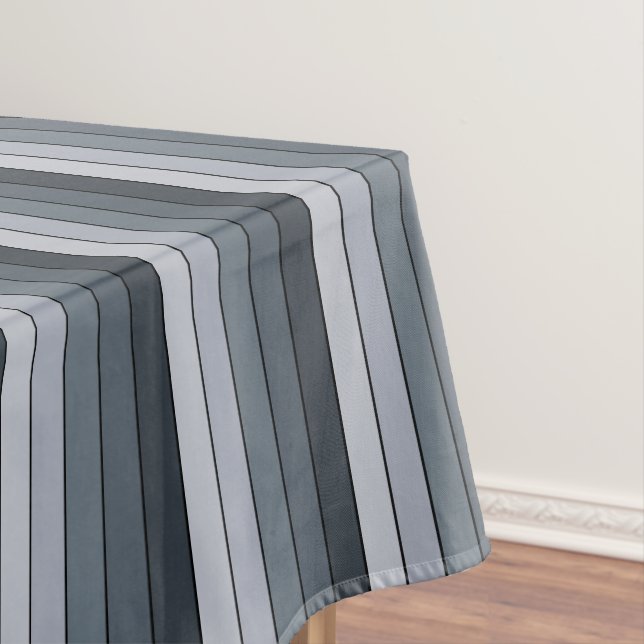 Trendige moderne Space Graue Streifen Tischdecke (Beispiel)