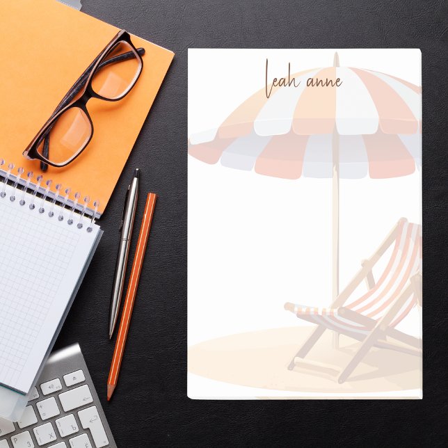 Trendige moderne Wasserfarbe Strand Sommer Küste Post-it Klebezettel (Von Creator hochgeladen)