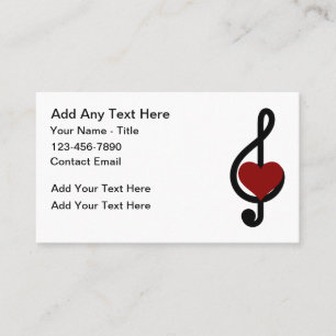 Trendige Musical Note Theme Business Cards Visitenkarte