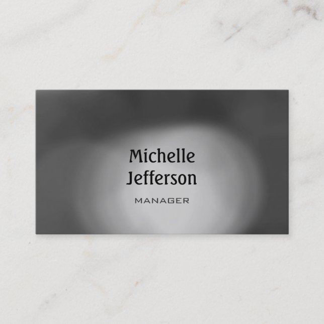 Trendige Muster Gray Contemporary Business Card Visitenkarte (Vorderseite)