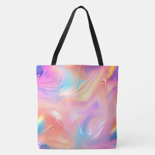 Trendige Neon-Pink-Blau-Gelb-Abstraktwellen