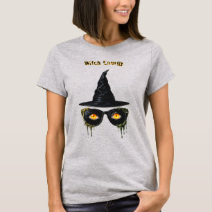 Trendige-Orange-Witchy-Eyed T-Shirt