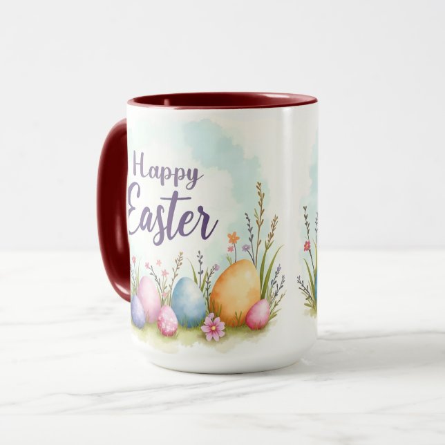 Trendige Oster-Eier Schöne Sammlung Tasse (Vorderseite Links)
