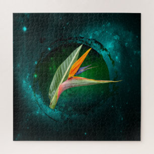 trendige Paradiesvogel-Blume floral Puzzle