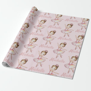 Trendige personalisierte Ballett-Ballerina-Tänzeri Geschenkpapier