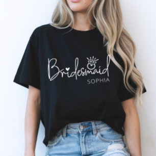 Trendige Personalisierte Brautjungfern T-Shirt