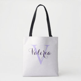 Trendige personalisierte Lavendel-Monogramm-Tasche