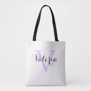 Trendige personalisierte Lavendel-Monogramm-Tasche