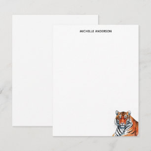 Trendige personalisierte Tiger-Schreibwaren  Mitteilungskarte