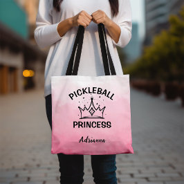 Trendige Pickleball Prinzessin Rosa Ombre mit Kron