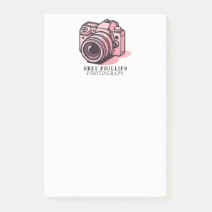 Trendige Pink-DSLR-Kamera-Fotografie Personalisier Post-it Klebezettel
