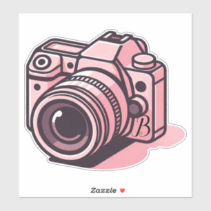 Trendige Pinke DSLR-Kamera-Fotografie Personalisie Aufkleber
