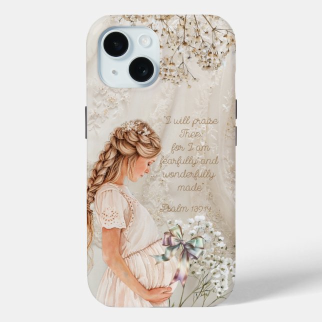 Trendige religiöse werdende Mutter Spitze Organza- Case-Mate iPhone Hülle (Rückseite)
