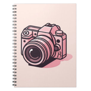 Trendige rosa DSLR-Kamera-Fotografie Personalisier Notizblock