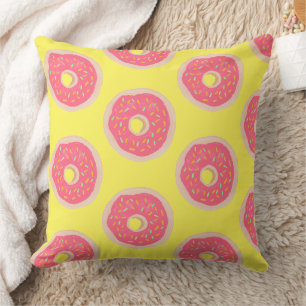 Trendige rosa Sprinkles-Donuts-Muster Lustige Part Kissen