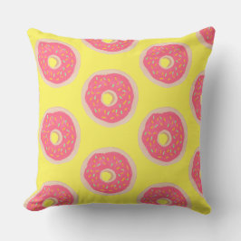 Trendige rosa Sprinkles-Donuts-Muster Lustige Part Kissen