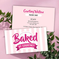 Trendige rosa Streifen Mädchen Bäckerei Chef Cater