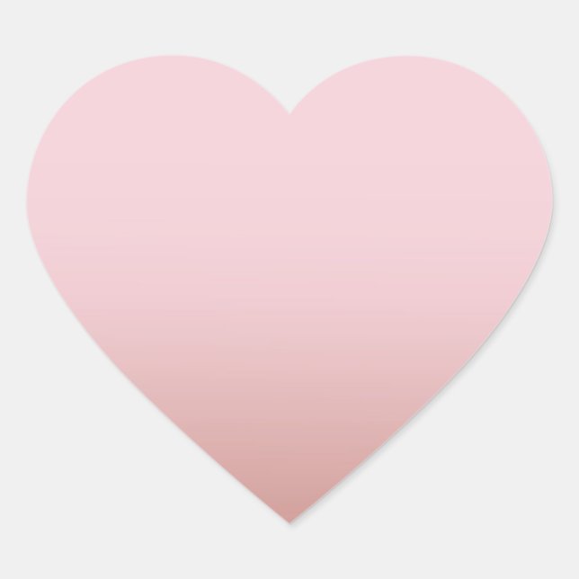 Trendige Rose Gold Blank Template hinzufügen Herz-Aufkleber (Vorderseite)