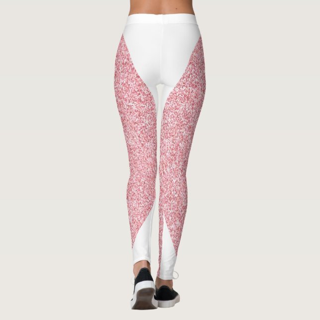 Trendige Rose Gold Moderne Elegante Vorlage Leggings (Rückseite)