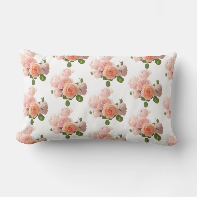 Trendige Rose Moderne, elegante Vorlage Lendenkissen (Vorderseite)