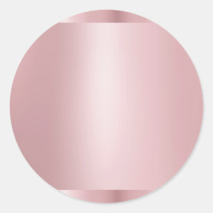 Trendige Roségold leere moderne elegante Vorlage Runder Aufkleber