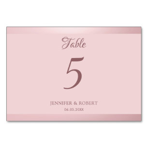Trendige Roségold Moderne Schrift Elegante Vorlage Tischnummer