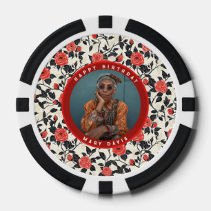 Trendige Rosen-Themen-Mädchen-Geburtstagsfeier Pokerchips
