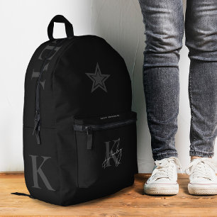 Trendige Rückkehr zur Schule Monogramm Stylisches  Bedruckter Rucksack