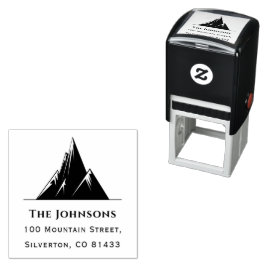 Trendige Rücksendeadresse für den Familiennamen vo Permastempel