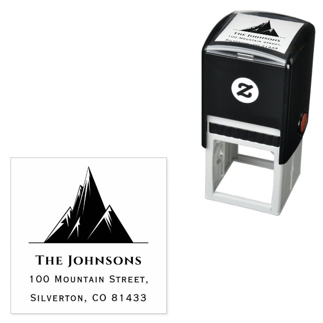 Trendige Rücksendeadresse für den Familiennamen vo Permastempel (Beispiel)