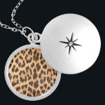 Trendige Safari-Leoparden-Spots Cheetah Print Medaillon<br><div class="desc">Trendige Safari Mode Leopard Spots Gepard Print Bridesmaid Halskette.</div>