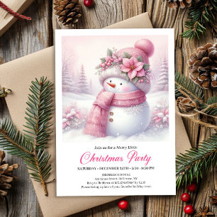 Trendige Schneewald-Kinder-Digital-Weihnachtseinla Einladung