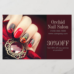 Trendige Schönheitssalon SPA Nagelstudio Preislist Flyer