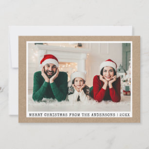 Trendige Schreibmaschine Schriftart Minimalistisch Feiertagskarte