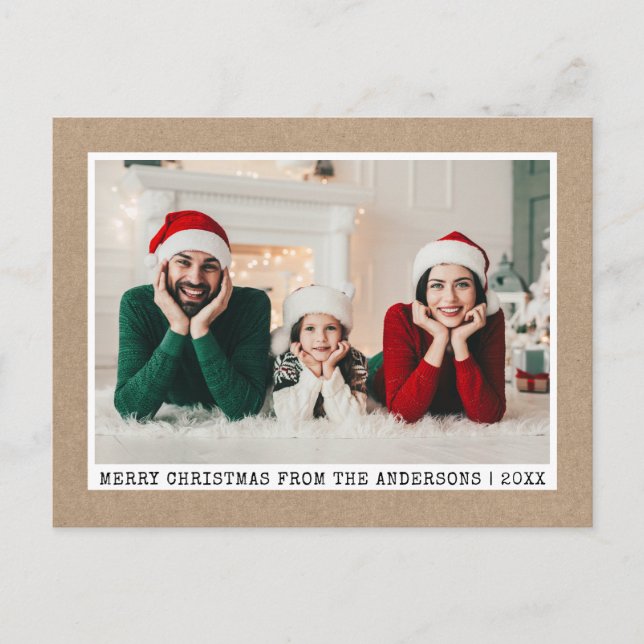 Trendige Schreibmaschine Schriftart Minimalistisch Postkarte (Vorderseite)