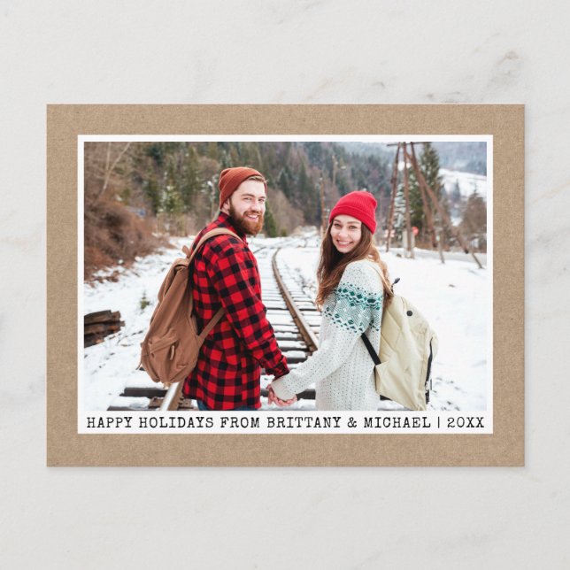 Trendige Schreibmaschine Schriftart Minimalistisch Postkarte (Vorderseite)