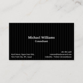 Trendige Schwarze Streifen Geometrisches Muster Mo Visitenkarte