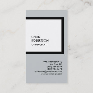 Trendige schwarze weiße vertikale einzigartige Vis Visitenkarte