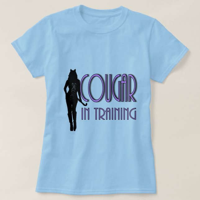 trendige Silhouette-Cougar im Training T-Shirt (Design vorne)