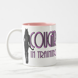 trendige Silhouette-Cougar im Training Zweifarbige Tasse