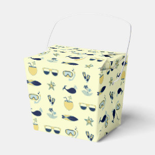 Trendige Sommer Icons Muster Geschenkschachtel