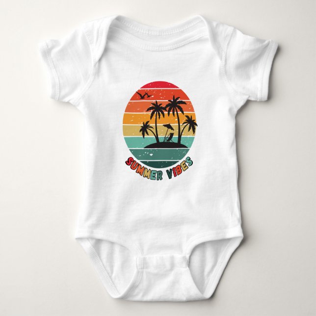 trendige "Sommerlaune"  Baby Strampler (Vorderseite)