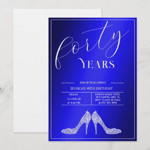 Trendige Stiletto's Moderne Weibliche 40. Geburtst Einladung